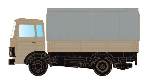 Minis/Lemke LC4830 - Spur N DAF 900 mit Pritsche/Plane, neutral