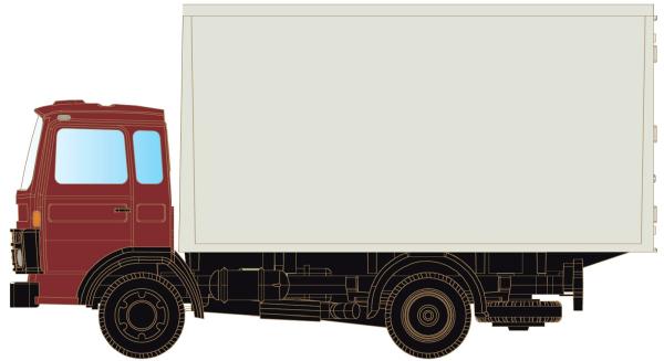 Minis/Lemke LC483 - Spur N DAF 900 mit Koffer, neutral