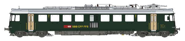 LS Models 17055 - Spur H0 Elektrotriebwagen RBe 4/4 (1461) SBB, Ep.IVb, DC