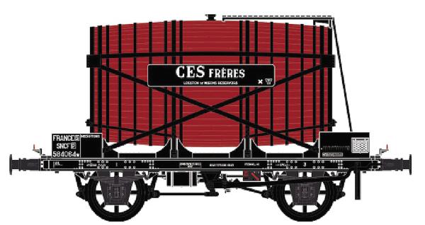 LS Models 30563 - Spur H0 Weinfasswagen OCEM "CES FRERES" der SNCF