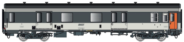 LS Models 31231 - Spur HO Packwagen MC76 Dd2 SNCF, Ep.IV, Corail