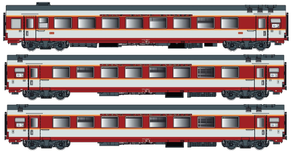 LS Models 40804AC - Spur HO 3er Set GC Personenwagen SNCF, Ep.IV, Etendard, B, AC