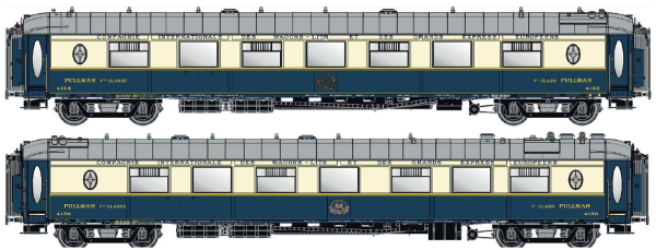 LS Models 49180 - Spur H0 2-tlg. Set Pullman Salonwagen WP+WPc der CIWL, Ep. II, Innenbeleuchtung