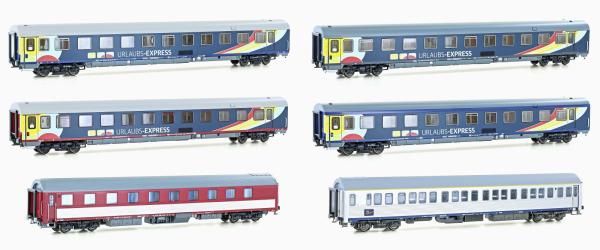 LS Models  MW2301 - Spur HO  6er Set 1  Nachtzugwagen Urlaubs-Express, Ep. VI , DC