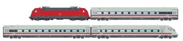 LS Models  MW2406DC - Spur HO PERSONENZUG, 4-TLG. MIT BR 101 DBAG, EP.VC, SET 1