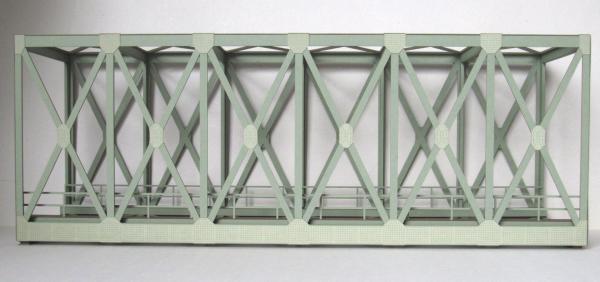 Laffont O4501 - Spur 0Fachwerk-Kastenbrücke 1-gleisig resedagrün