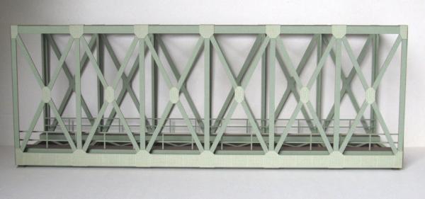 Laffont O4521 - Spur 0  Fachwerk-Kastenbrücke 1-gleisig resedagrün