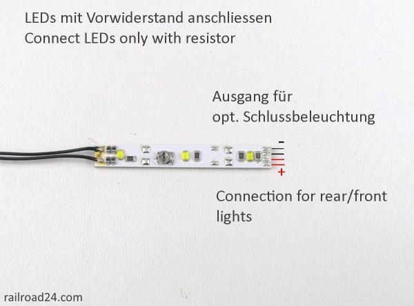 Railroad24 4433 - Waggonbeleuchtung 285mm warmweiß