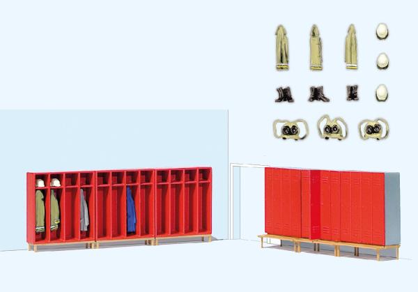 Preiser 17718 Spur HO Feuerwehrspinde 6 montierte