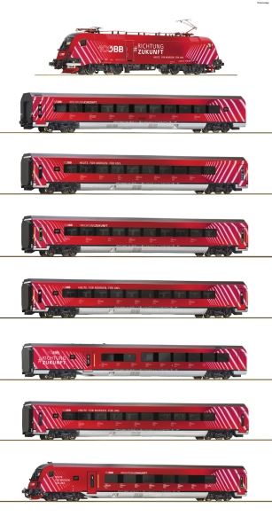 Roco 5520002 - 8-tlg. Set: „100 Jahre ÖBB“-Railjet, ÖBB