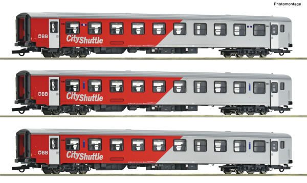 Roco 6200191 - Spur HO 3-tlg. Set: Nahverkehrswagen „City-Shuttle“, ÖBB