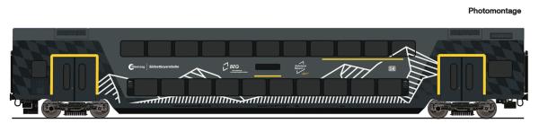 Roco 6200253 - Spur HO Doppelstockwagen „Ideenzug“, DB AG