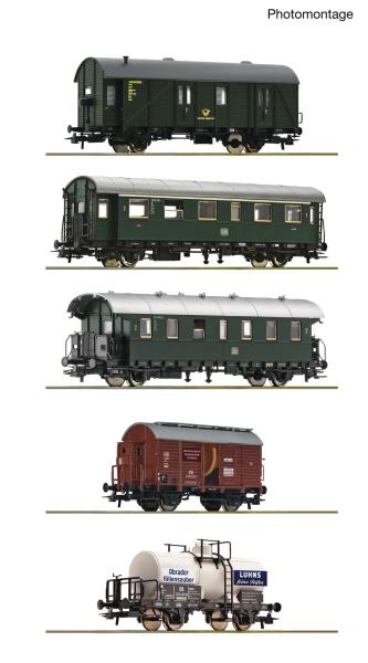 Roco 6200291 -Spur HO 5-tlg Set: Personenzug mit Güterbeförderung, DB