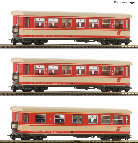 Roco 6240004 - Spur HOe 3-tlg. Set: Personenwagen, ÖBB