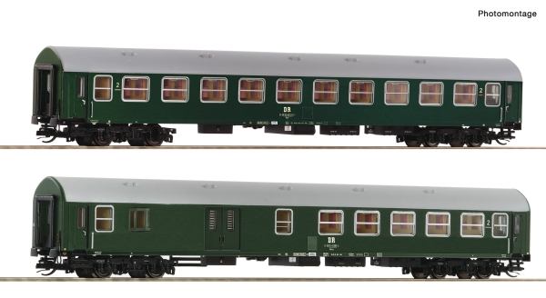 Roco 6280005 - Spur TT 2-tlg. Set 2: Reisezugwagen, DR