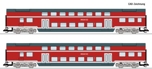 Roco 6280009 - Spur TT 2-tlg. Set 2: Doppelstockwagen, DB AG