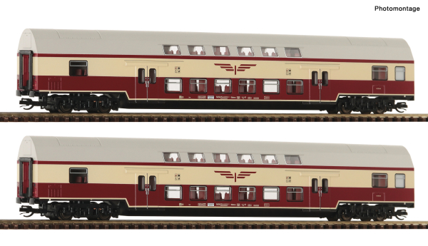 Roco 6280046 - Spur TT 2-tlg. Set 2: Doppelstockwagen „Sputnik“, DR