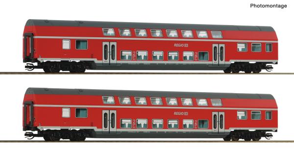 Roco 6280072 Spur TT 2er Set Doppelstockwagen  DB AG, Epoche V-VI