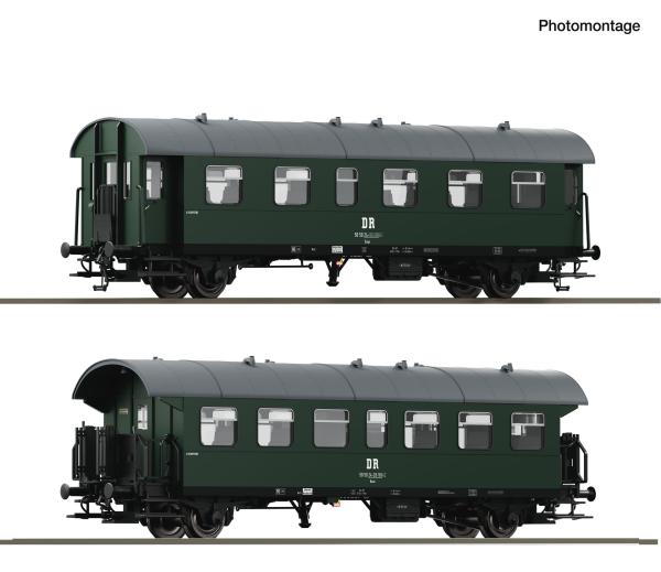 Roco 6280085  Spur TT 2-tlg. Set: Personenwagen, DR