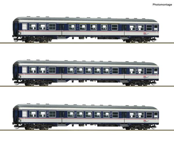 Roco 6280088 Spur TT 3er Set Nahverkehrswagen, TRI, Ep.VI