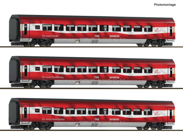 Roco 6290097 Spur TT 3-tlg. Set 2: Railjet „175 Jahre Eisenbahnen in Österreich“, ÖBB