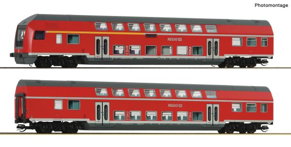 Roco 6290071 Spur TT 2er Set Doppelstockwagen der DB AG, Epoche V-VI
