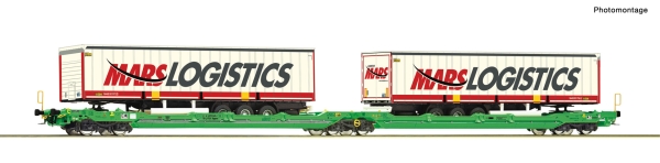 Roco 6600005 - Spur HO Doppeltaschen-Gelenkwagen T3000e, CFL Cargo