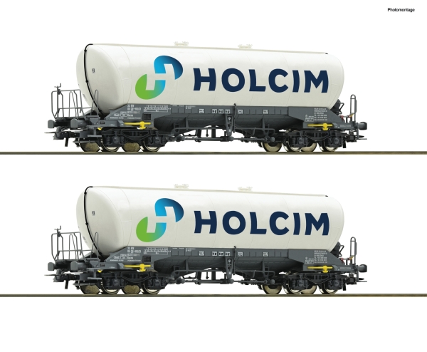 Roco 6600051 - 2-tlg. Set: Silowagen, Holcim