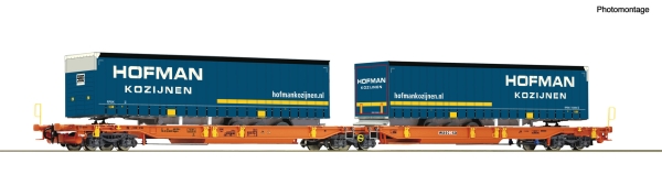 Roco 6600072 - Doppeltaschen-Gelenkwagen, Wascosa