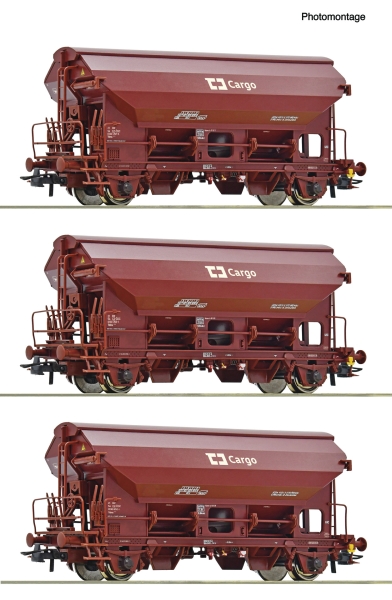 Roco 6600078 - 3-tlg Set: Schwenkdachwagen, CD Cargo