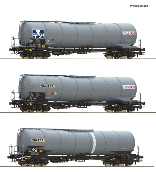 Roco 6600091 - 3-tlg. Set: Kesselwagen, MILLET