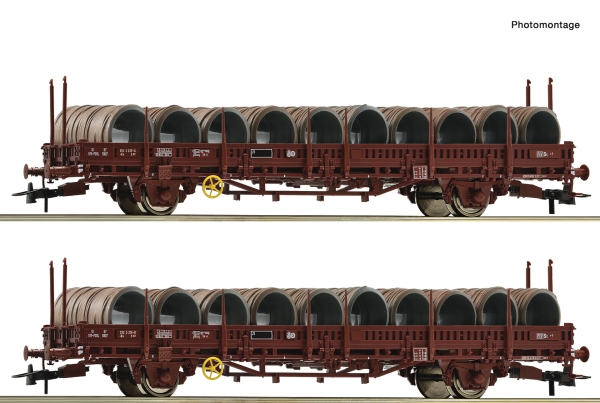 Roco 6600119 - Spur HO 2-tlg. Set: Schwenkrungenwagen,SNCF