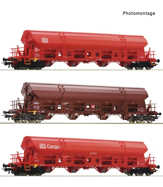 Roco 6600153 - Spur HO 3-tlg. Set: Schwenkdachwagen, DB AG