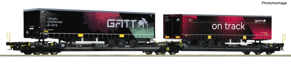 Roco 6600170 - Spur HO Doppeltaschen-Gelenkwagen T3000e, TX Logistik