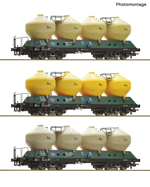 Roco 6600177 - Spur HO 3-tlg. Set: Silowagen, CSD