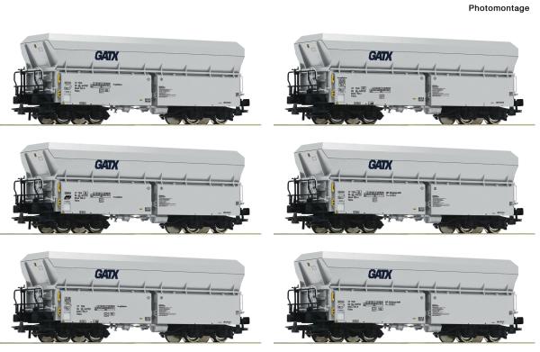 Roco 6600220 - Spur HO 6-tlg. Set: Selbstentladewagen, GATX