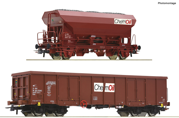 Roco 6600221 - Spur HO 2-tlg. Set: Güterwagen, Chemoil