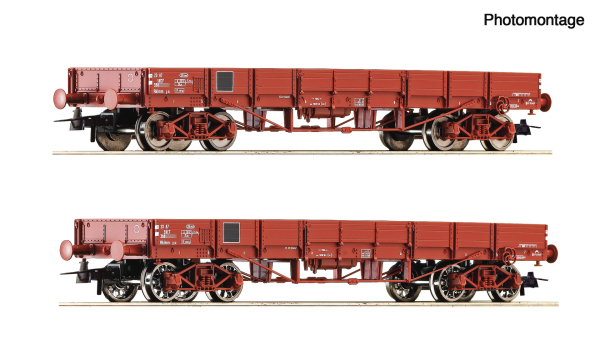 Roco 6600224 - Spur HO 2-tlg. Set: Niederbordwagen, SNCF