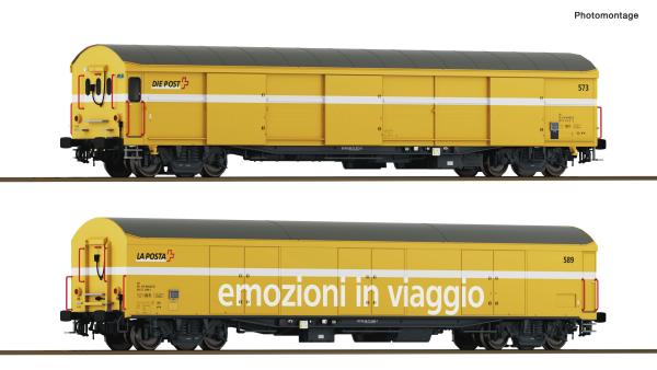 Roco 6600243 - Spur HO 2-tlg. Set: Paket-Postwagen, Wascosa