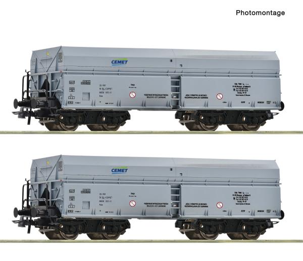 Roco 6600328 - Spur HO 2-tlg. Set: Selbstentladewagen, CEMET