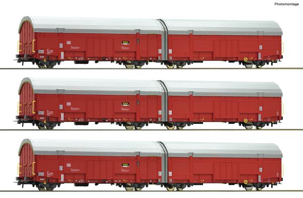 Roco 6600393 Spur HO 3-tlg. Set: Autotransportwagen, TWA