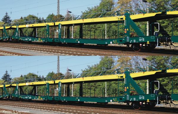 Roco 6600410 Spur HO 2-tlg. Set: Autotransportwagen, ARS Altmann