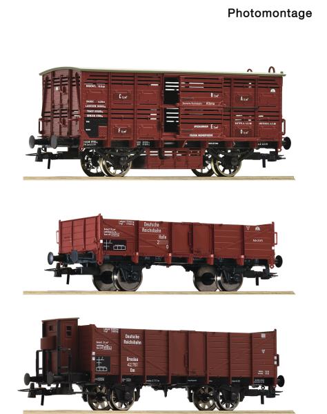 Roco 6600470 Spur HO 3-tlg. Set: Güterwagen, DRG