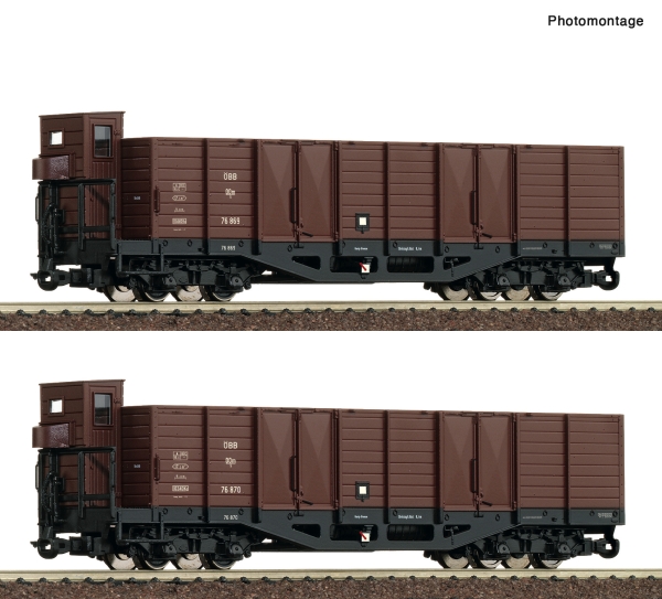 Roco 6640004 - Spur HOe 2-tlg. Set: Offene Güterwagen, ÖBB
