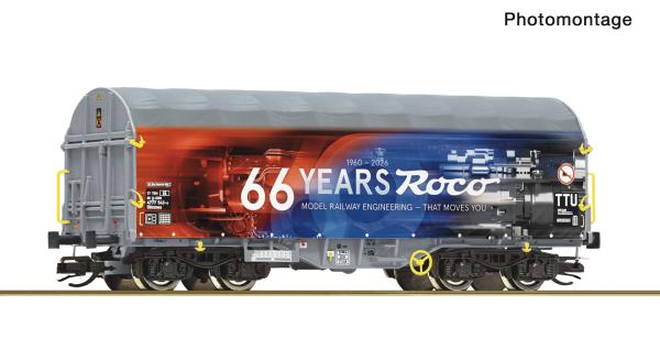 Roco 6680064 Spur TT Schiebeplanenwagen "66 Jahre ROCO", Epoche VI