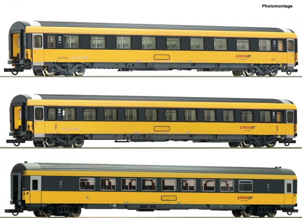 Roco 74183 - 3-tlg. Set: Reisezugwagen, Regiojet