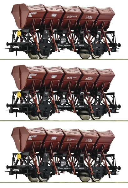 Roco 77039 - 3-tlg. Set: Muldenkippwagen, DB