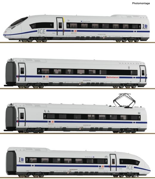 Roco 7710027 Spur HO 4-tlg. Set: Elektrotriebzug ICE 3neo (BR 408), DB AG