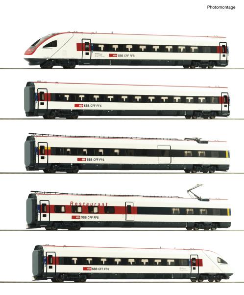 Roco 7710036 - Spur HO 5-tlg. Set: Elektrischer Triebzug ICN RABDe 500 039-8, SBB