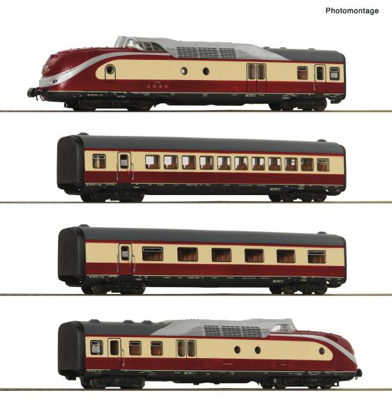 Roco 7720025 Spur HO 4-tlg. Set: Dieseltriebzug BR 601, DB, AC